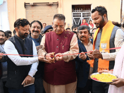 Cabinet Minister Ganesh Joshi inaugurated the community building in Aryanagar