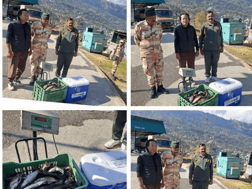 22 kg trout fish was provided to the ITBP Munsiyari post
