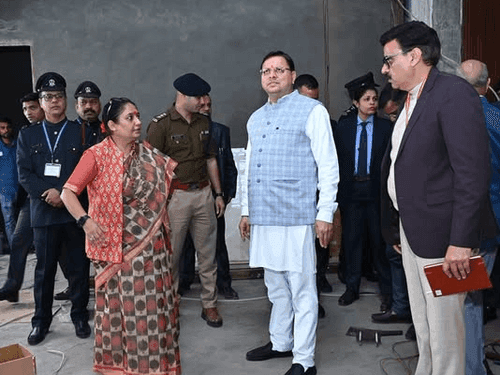 Assembly Speaker and CM Dhami inspected the new construction works