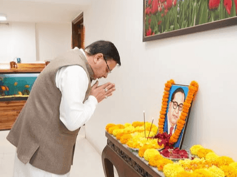 CM Dhami paid tribute to Dr. Bhimrao Ambedkar on his death anniversary