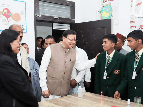 CM Dhami inaugurated Mallikarjun School Lohaghat