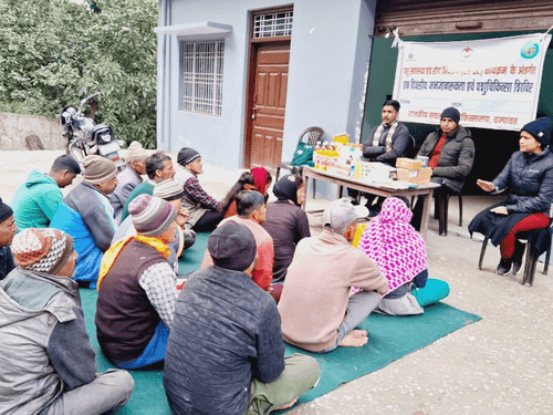 Veterinary camp was organized in village Jhala Kudi