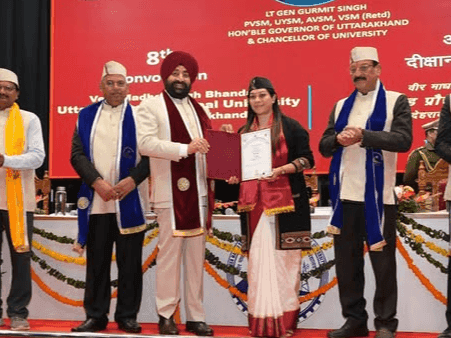 Governor Gurmit Singh participated as the chief guest in the 8th convocation