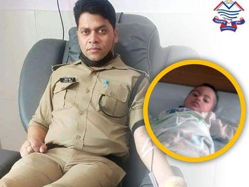 Constable Dinesh Singh saved the girl's life by donating blood