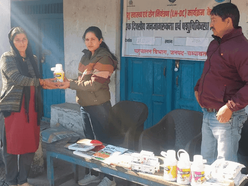 Veterinary camp was organized in village Saindark