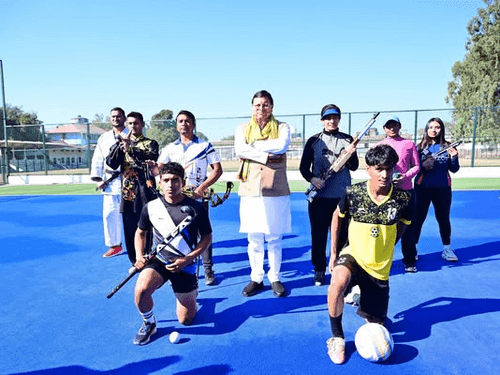 CM Dhami inspected the lawn ball camp