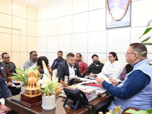 Cabinet Minister Ganesh Joshi reviewed the progress of development works