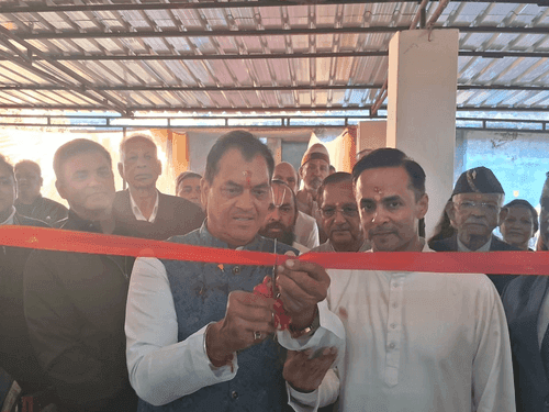 Cabinet Minister Premchand Aggarwal inaugurated the library building and gymnasium