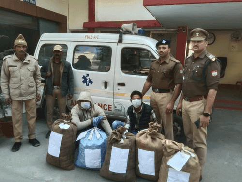 Nainital Police arrested two accused with 58 kg of marijuana