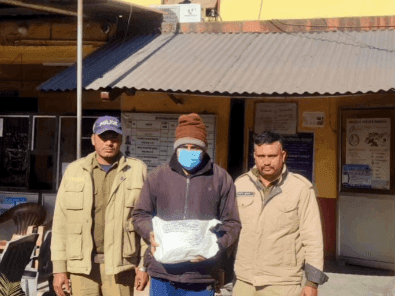 Doon Police arrested the accused with 02 kg 34 grams of illegal marijuana