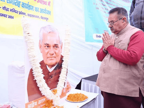 Cabinet Minister Ganesh Joshi laid the foundation stone of various motor roads