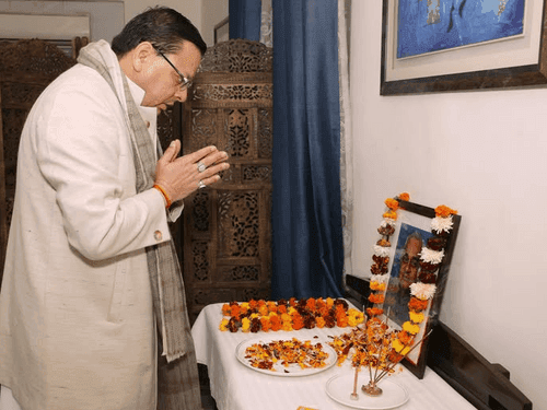 CM Dhami paid tribute to late Atal Bihari Vajpayee on his birth anniversary