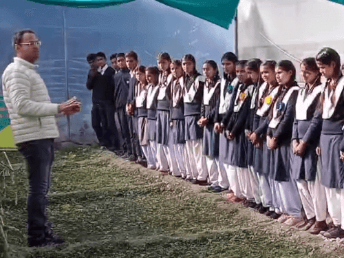 Students were taken on a tour of Farmers Field School