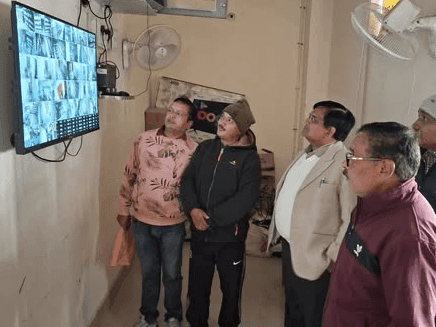Deputy District Election Officer did monthly inspection of EVM warehouse