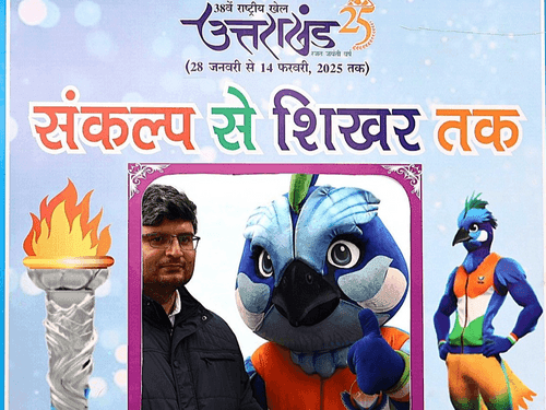 Promotional Canter Van of 38th National Games reached Chamoli