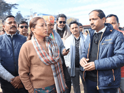 Sports Minister Rekha Arya inspected the venue of National Games