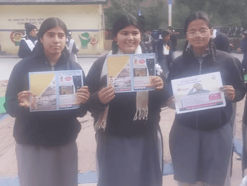 Chamoli District Police conducted an awareness session at GGIC Nandanagar