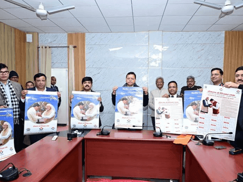CM Dhami released the calendar 'Developed Uttarakhand from resolution to peak'