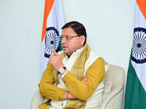 Image for CM Dhami held a virtual meeting with officials