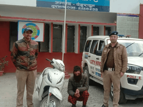 Image for Doon Police arrested the accused with a stolen scooty