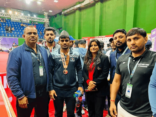 Image for Uttarakhand's Gaurav won bronze medal in wrestling competition