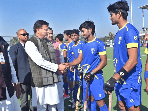 Image for CM Dhami inaugurated wrestling and hockey competition