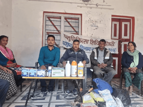 Image for Veterinary camp was organized in village Talla Bhainskot