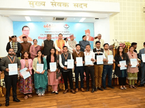 Image for CM Dhami provided appointment letters to the newly appointed candidates