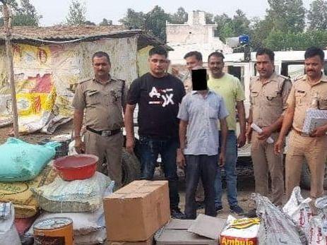 Accused arrested by police while busting an illegal firecracker factory