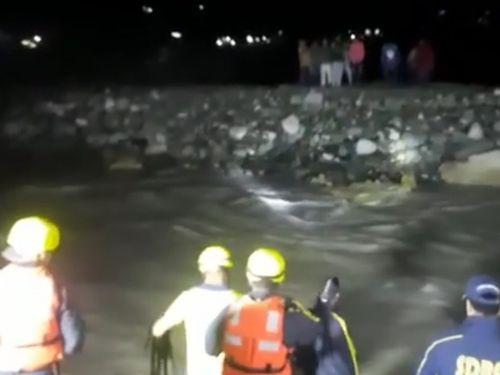 SDRF team rescued people trapped on the island