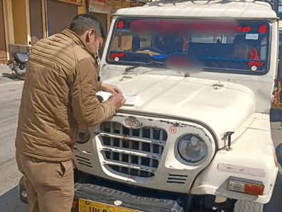 Image for Action taken by Almora Police for violating traffic rules