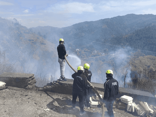 Image for The fire service brought the forest fire under control