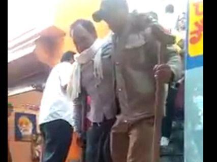 Khaki became the support of disabled devotees