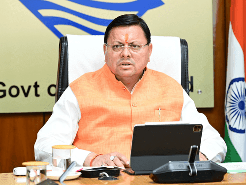 Image for CM Dhami held a review meeting with the Forest Department and Energy Department