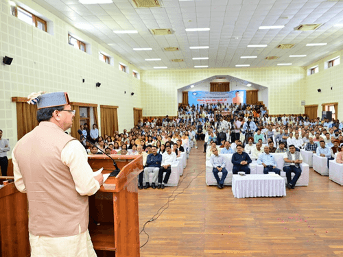 Image for CM Dhami participated in the 'Welcome and Greetings' program