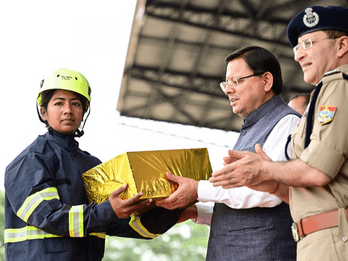 Image for CM Dhami participated in the program organized at Police Line, Dehradun