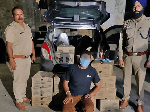 Image for Smuggler arrested with 20 cases of illegal liquor