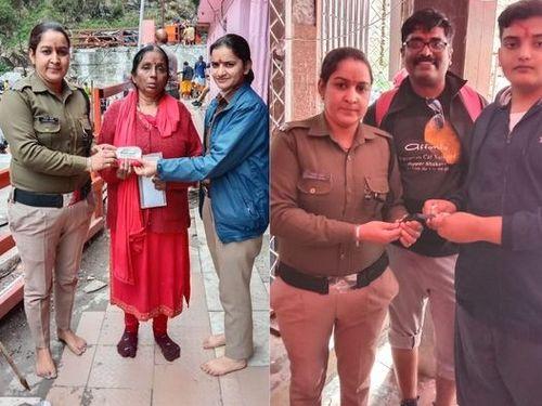 The lost purse and smartwatch were handed over by the police to their owner