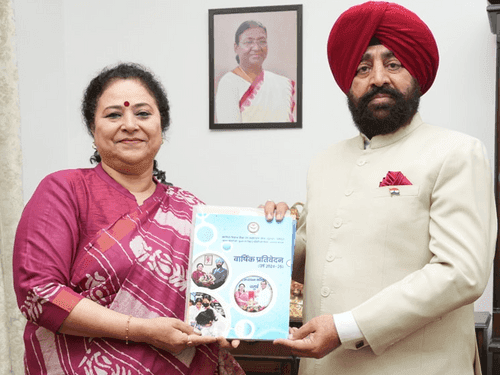 Image for USERC Director Prof. Anita Rawat submits Annual Report to Governor Gurmit Singh