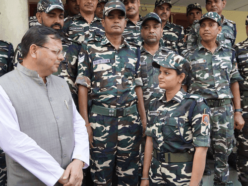 CM Pushkar Singh Dhami visits 57th SSB battalion at India-Nepal Border