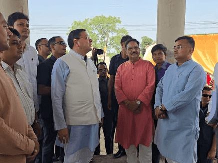 Image for CM Pushkar Singh Dhami inspects Maa Purnagiri Temple construction in Khatima