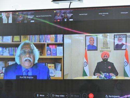 Governor Gurmeet Singh virtually participated in the 5th National Moot Court Competition as the Chief Guest