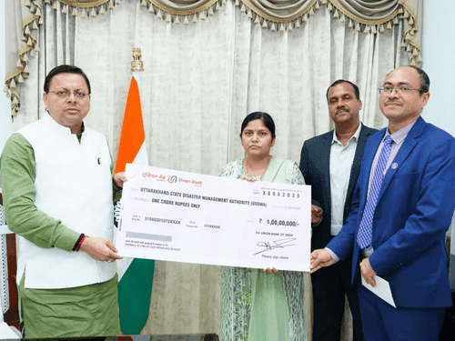 Union Bank of India contributes ₹1 crore to CM’s Relief Fund for disaster relief