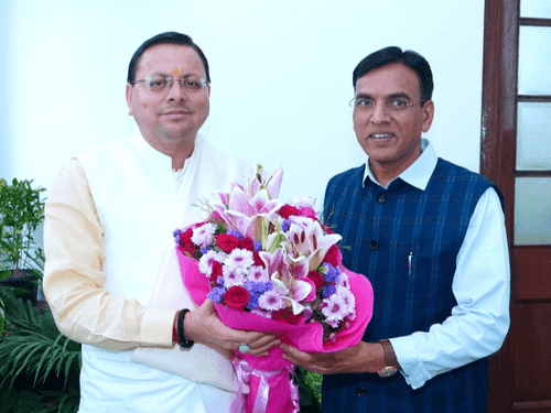 Image for CM Dhami meets Union Minister to discuss sports development