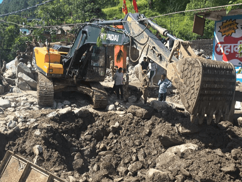 Image for Relief and rescue operations continue on the third day of the Tharali disaster