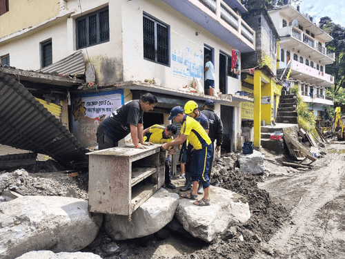 SDRF search and relief operation continues in Tharali, Chamoli