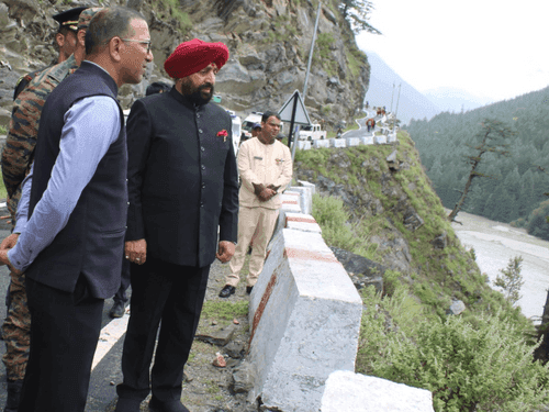 Image for Governor Gurmit Singh visited disaster-affected areas of Uttarkashi