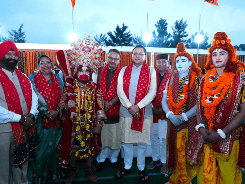 Image for CM Dhami attends Dussehra Festival and Ravan Dahan at Parade Ground