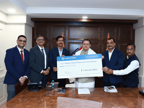 Image for L&T contributes ₹5 crore to Chief Minister’s Relief Fund for disaster relief