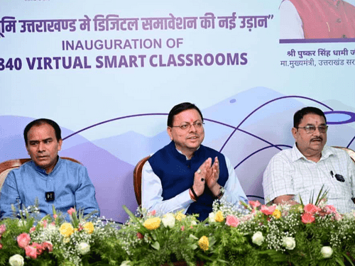 CM Dhami inaugurates Centralized Studio for Virtual and Smart Classes